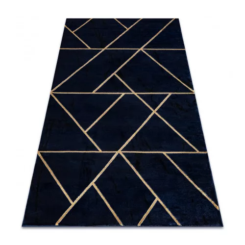  Covor EMERALD 1012 glamour, geometric elegant albastru închis / auriu 240x330 cm