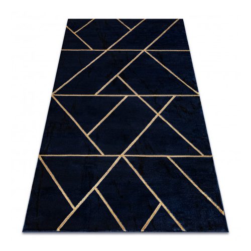 Covor EMERALD 1012 Figuri geometrice albastru închis/auriu 160x220 cm