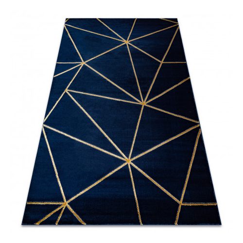 Covor EMERALD 1013 Figuri geometrice albastru închis/auriu 160x220 cm
