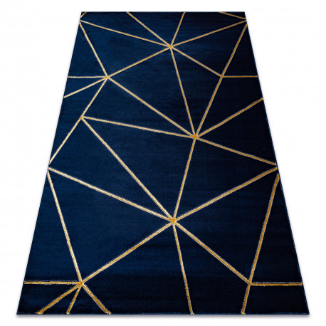 Covor EMERALD 1013 Figuri geometrice albastru închis/auriu 160x220 cm