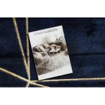 Covor EMERALD 1022 Figuri geometrice albastru închis/auriu 140x190 cm