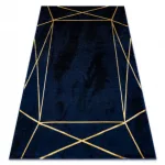  Kab. Covor EMERALD 1022 glamour, geometric elegant albastru închis / auriu 280x370 cm