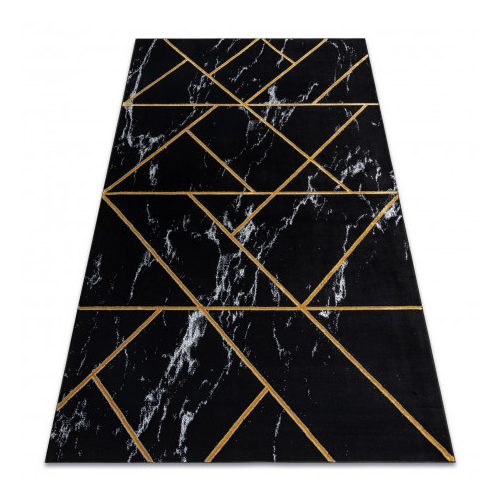 Exclusiv EMERALD covor 2000 glamour, elegant, marmură  negru / aur  80x150 cm