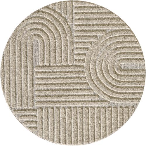  Ay. ART 1121 Covor bej shaggy 80 x 80 cm - cerc