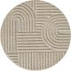  Ay. ART 1121 Covor bej shaggy 80 x 80 cm - cerc