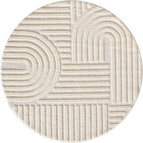  Ay. ART 1121 Covor crem shaggy 80 x 80 cm - cerc
