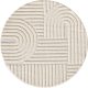  Ay. ART 1121 Covor crem shaggy 80 x 80 cm - cerc