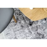 Akril valencia covor 2328 ORNAMENT gri închis / nuanța fildeșului 80x150 cm