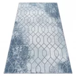Akril valencia covor 3951 HEKSAGON albastru / gri 80x150 cm