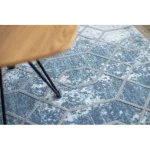 Akril valencia covor 3951 HEKSAGON albastru / gri 80x150 cm