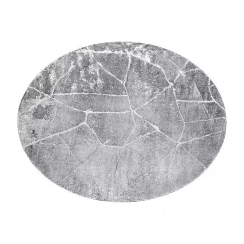 Covor modern MEFE Cerc, 2783 marmură - înălțime fir 2 gri închis 200 cm