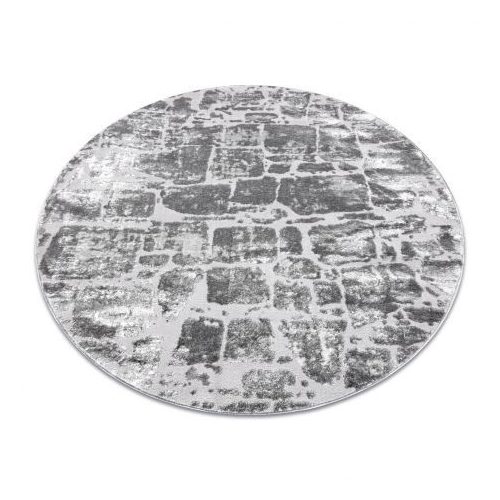 Covor modern MEFE Cerc, 6184înălțime fir 2 gri închis 160 cm