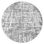 Covor Modern MEFE Cerc 8722 vintage înălțime fir 2 gri / alb 160 cm