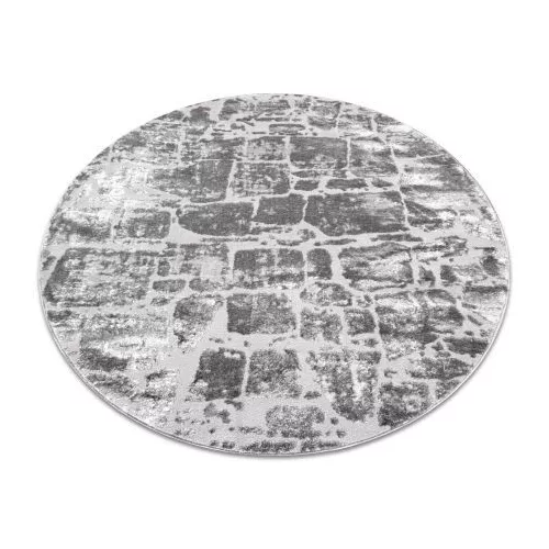 Covor modern MEFE Cerc, 6184înălțime fir 2 gri închis 120 cm