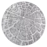 Covor modern MEFE Cerc, 6185 înălțime fir 2 gri 100 cm