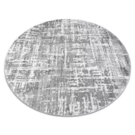   Covor Modern MEFE Cerc 8722 vintage înălțime fir 2 gri / alb 100 cm