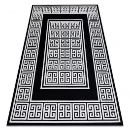   Covor modern GLOSS 6776 85 elegant negru / nuanța fildeșului 240x330 cm