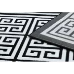 Covor modern GLOSS 6776 85 elegant negru / nuanța fildeșului 240x330 cm