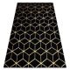 Modern GLOSS 3D szőnyeg 409C 86 Kocka elegáns, glamour, art deco fekete / arany 240x330 cm