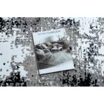 Covor modern GLOSS 8493 78 vintage , elegant, gri / negru 80x150 cm