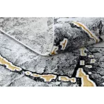 Covor modern GLOSS 528A 58 marmură - elegant nuanța fildeșului / negru 80x150 cm