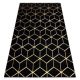 Covor modern GLOSS 3D 409C 86 elegant art deco negru / auriu 80x150 cm