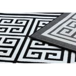 Covor modern GLOSS 6776 85 elegant negru / nuanța fildeșului 200x290 cm