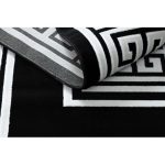 Covor modern GLOSS 6776 85 elegant negru / nuanța fildeșului 200x290 cm