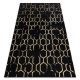 Covor modern GLOSS 407C 86 elegant art deco negru / auriu 200x290 cm