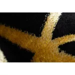 Covor modern GLOSS 3D 409C 86 elegant art deco negru / auriu 200x290 cm