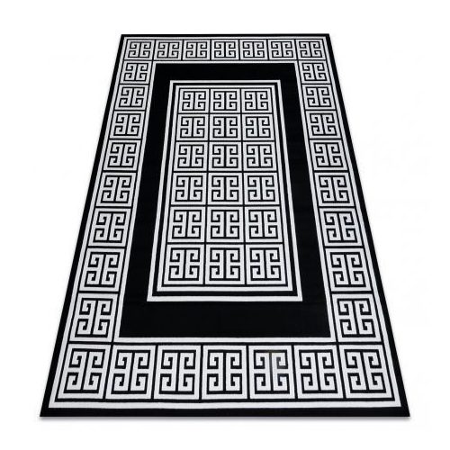 Covor modern GLOSS 6776 85 elegant negru / nuanța fildeșului 160x220 cm