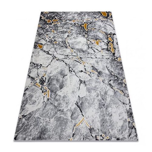 Covor modern GLOSS 528A 58Marmură,elegant , glamour fildeș/ negru 160x220 cm