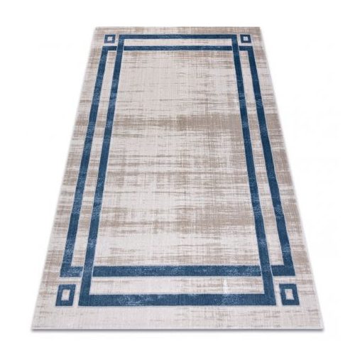Covor modern NOBLE 1539 68 vintage înălțime fir 2 crem / albastru 160x220 cm