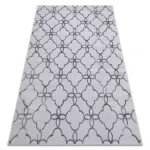 Covor modern MEFE 8504, Flori, înălțime fir 2 gri închis 180x270 cm
