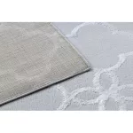 Covor modern MEFE 8504, Flori, înălțime fir 2 gri / alb 80x150 cm