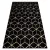 Covor modern GLOSS 3D 409C 86 elegant art deco negru / auriu 120x170 cm