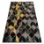Covor modern GLOSS 400B 86 elegant art deco, 3D Figuri geometrice, negru / auriu 140x190 cm