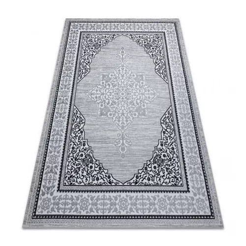 Covor modern GLOSS 8490 52 elegant, nuanța fildeșului / gri 140x190 cm