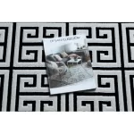 Covor modern GLOSS 6776 85 elegant negru / nuanța fildeșului 180x270 cm