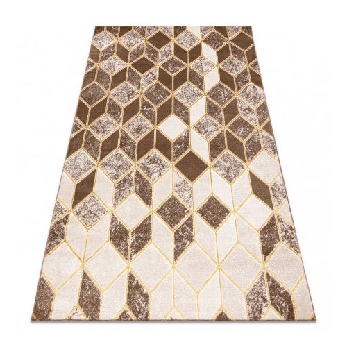 Covor modern MEFE B400 Figuri geometrice, 3D înălțime fir 2 bej închis 140x190 cm