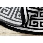 Covor modern GLOSS Cerc, 6776 85 elegant negru / nuanța fildeșului 200 cm