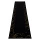 Covor modern GLOSS, Traversa 408C 86 elegant art deco negru / auriu 80x250 cm