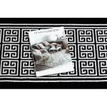 Covor modern GLOSS, Traversa 6776 85 elegant negru / nuanța fildeșului 80x200 cm