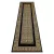 Covor modern GLOSS, Traverse 6776 86 elegant,chenar grecesc negru / aur 80x200 cm