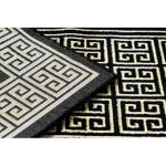 Covor modern GLOSS, Traverse 6776 86 elegant,chenar grecesc negru / aur 80x200 cm