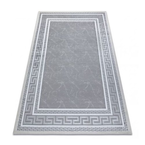 Covor modern GLOSS 2813 27 elegant,chenar grecesc Gri 70x250 cm