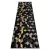 Covor modern GLOSS, Traversa 400B 86 elegant art deco, 3D Figuri geometrice, negru / auriu 70x200 cm