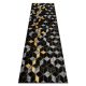 Covor modern GLOSS, Traversa 400B 86 elegant art deco, 3D Figuri geometrice, negru / auriu 70x200 cm