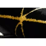 Covor modern GLOSS, Traverse 409C 86  elegant, glamour, art deco negru / aur 70x200 cm