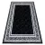 Covor modern GLOSS 2813 87 elegant,chenar grecesc negru / Gri 60x300 cm